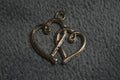 Gold 2 Heart Charm