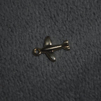 Gold Simple Airplane Charm