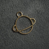 Gold Saturn Charm