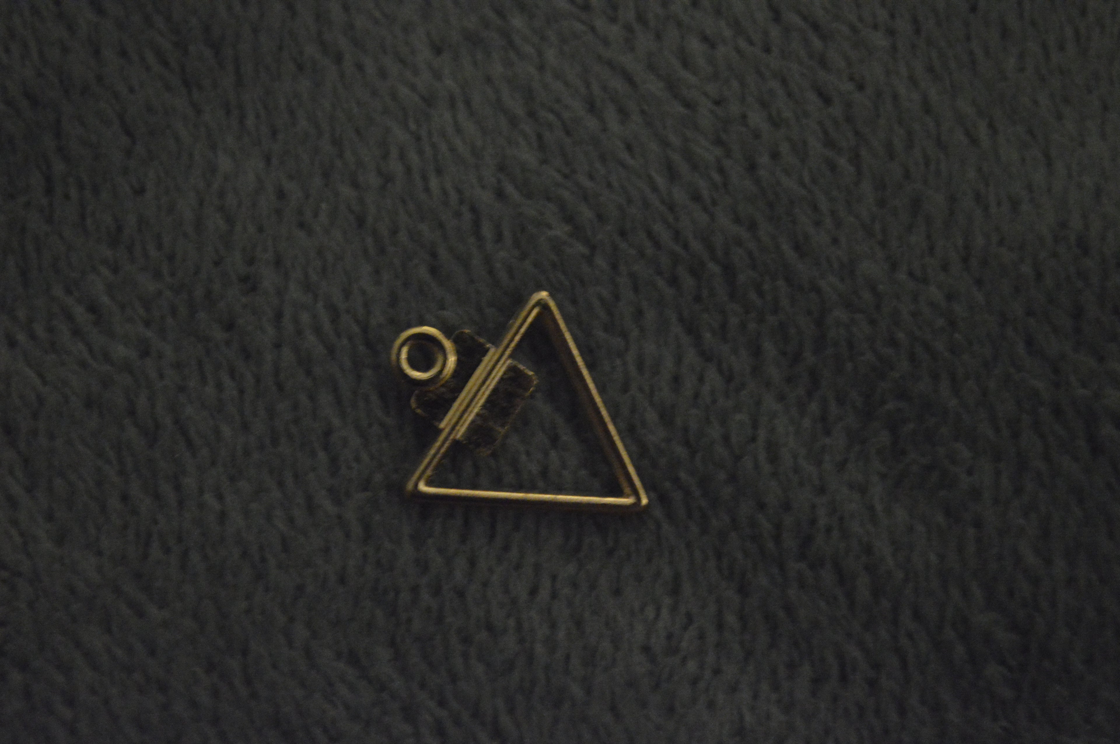 Gold 80's Triangle Charm