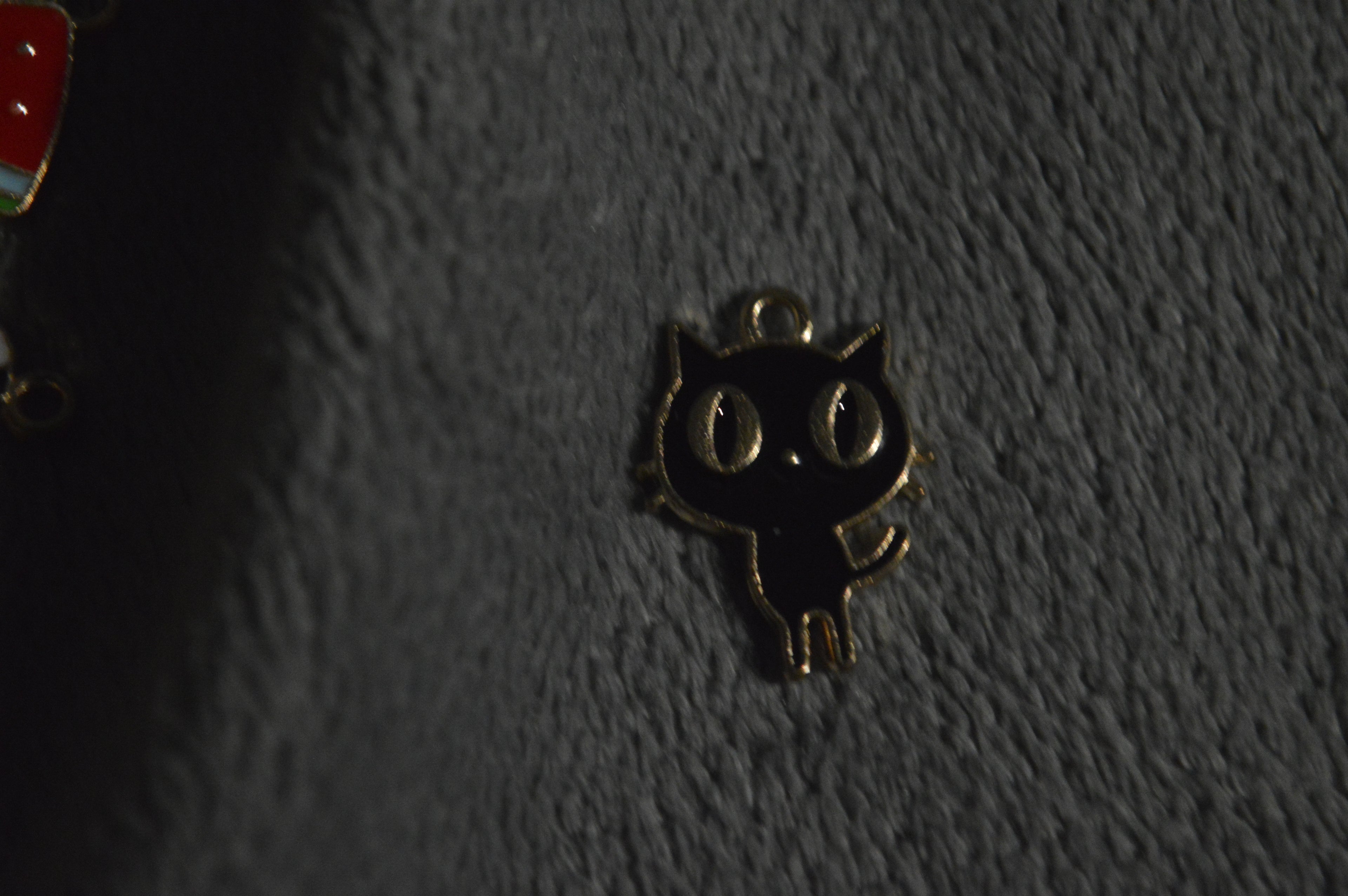 Gold Black Cat Charm