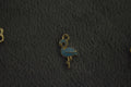 Gold Blue Flamingo Charm