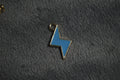 Gold Blue Lightning Charm