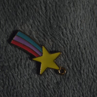 Gold Rainbow Shooting Star Charm