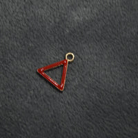 Gold Red Triangle Charm