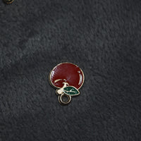 Gold Red Apple Charm