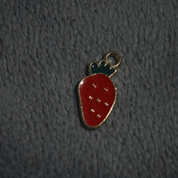 Gold Strawberry Charm