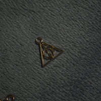 Gold Triangle W/ Circle Charm
