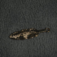 Small Gold Feather Charm